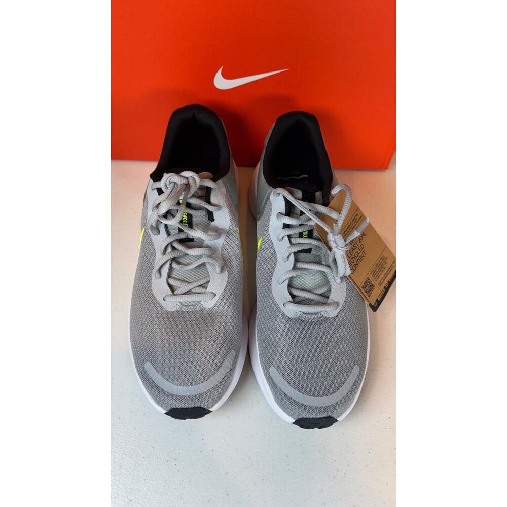 Nike Revolution 7 Wolf Grey Volt Running Shoes Mens Size 10 FB2207-002 - New